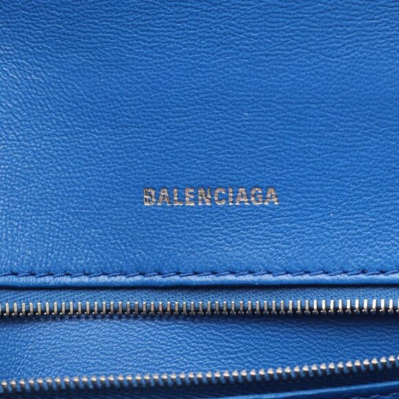 Balenciaga Handbag Hour Glass Small Blue Leather Hour Glass Ladies B - Picture 4 of 9